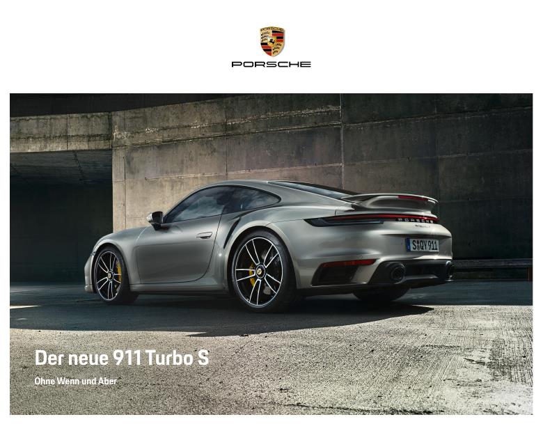 Рекламный буклет Porsche 992 Turbo S D